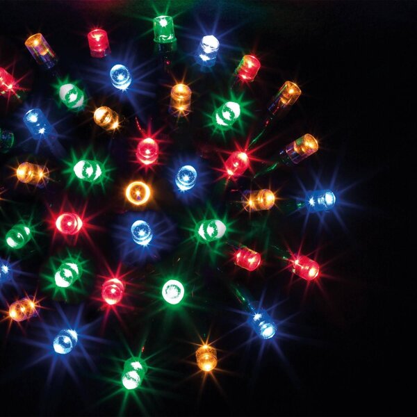 Catena natalizia da esterno, luce colorata, 240 LED