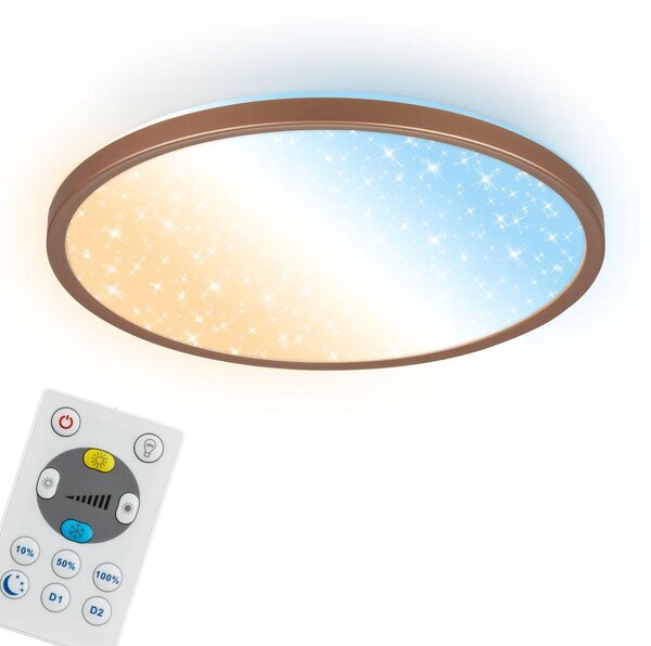 Lampada da soffitto a LED, illuminazione per soggiorno, dimmerabile, con telecomando, controllo della temperatura di colore (CCT)