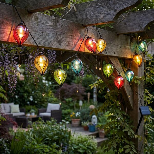 Lampada solare a LED, ghirlanda luminosa, palloncini, IP44, L 380 cm