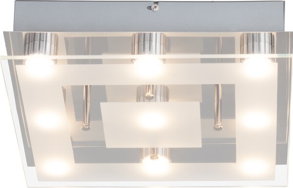 Plafoniera quadrata Brilliant San Paolo 9x3W LED DE; G94145/15