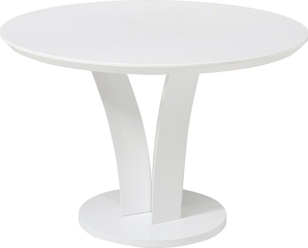 Tavolo da pranzo rotondo - 4 persone - MDF - Laccato bianco - VIALETA