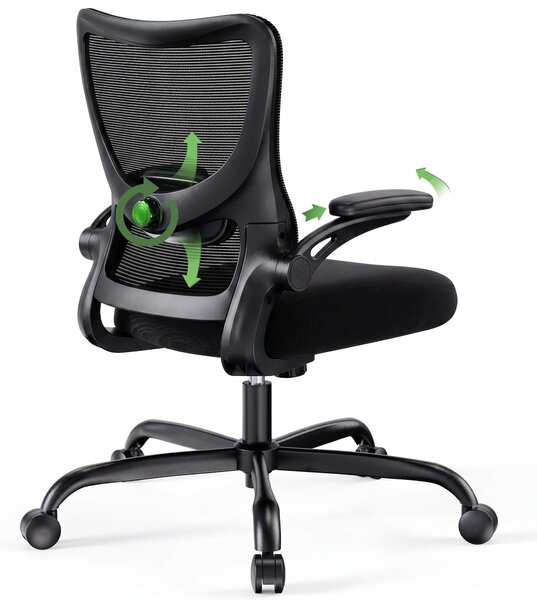 Sedia da ufficio ergonomica con braccioli 3D