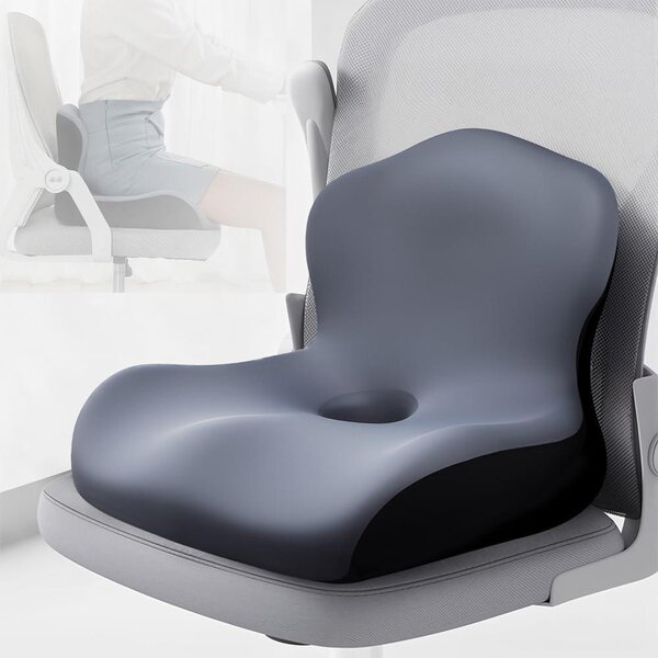Cuscino ortopedico per seduta, supporto lombare, in memory foam, per sedia da ufficio