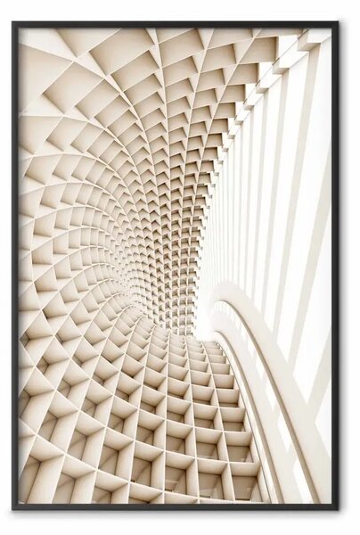 Poster: Telemark - tunnel astratto 3D e texture chiara