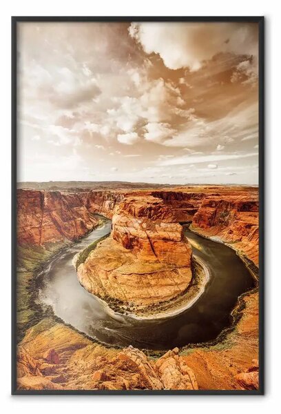 Poster: Paesaggio ruggine - paesaggio di rocce arancioni su sfondo di cielo