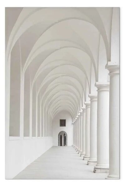 Quadro contemporaneo Colonnato bianco - foto con architettura della chiesa in bianco