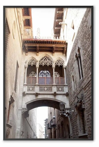 Poster: Esplorazione urbana - ponte di pietra tra edifici