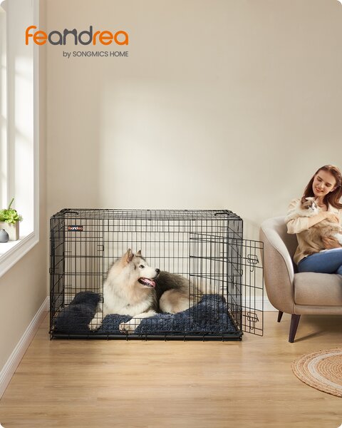 Gabbia per cani Feandrea, XXXL, 136 x 79 x 87 cm, pieghevole, con 2 porte