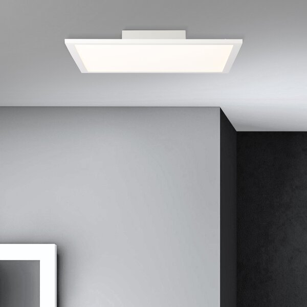 Pannello LED bianco a superficie BRILLIANT | moderna lampada da soffitto a luce piatta bianca fredda | 40 x 40 cm | metallo/plastica | bianco