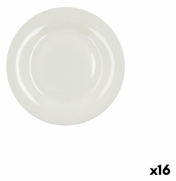 Piatto da Dolce Bidasoa Lis Ceramica Bianco (20 cm) (Pack 16x)