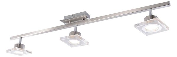 Plafoniera LED, satinata, dimmer a 4 livelli, L 80 cm