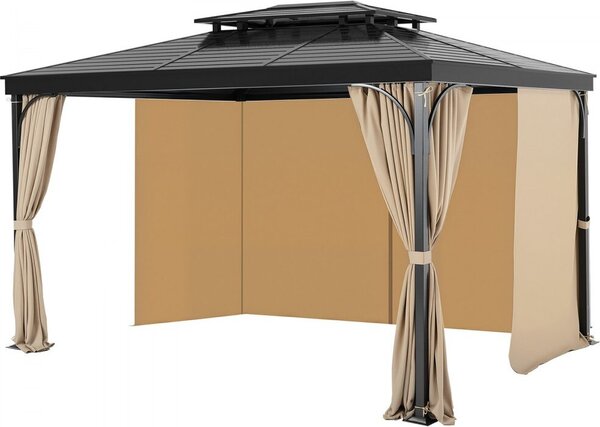 Tende da terrazzo impermeabili kaki per gazebo - Dimensioni 2830x3400x2035mm - Montaggio tenda da esterno per gazebo