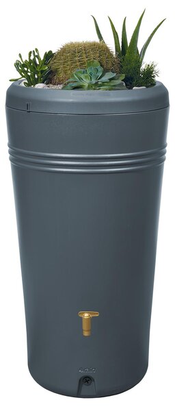 4rain AZURA 2in1 serbatoio per pioggia 230 litri grigio grafite incl. ciotola per piante