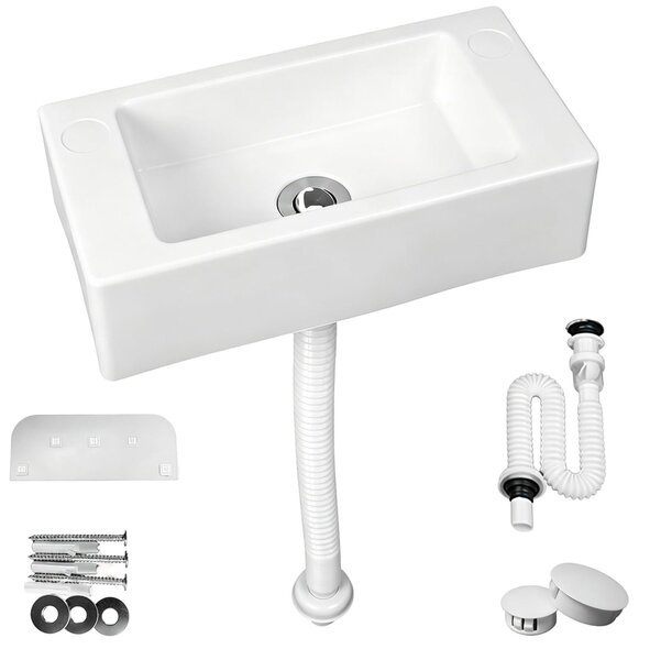 Lavabo sospeso in plastica, dimensioni 40x20x11 cm