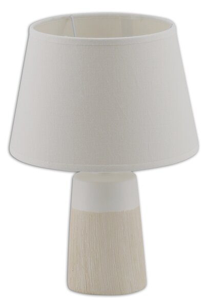 Lampada da tavolo in Vetroceramica Näve Sullivan - Vetroceramica, tessuto - bianco; 3122323