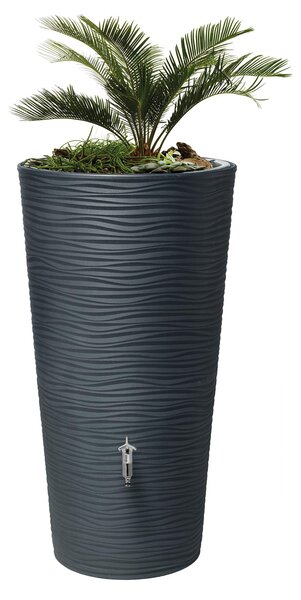 GARANTIA NATURA 2in1 serbatoio per pioggia 210 litri grigio grafite incl. ciotola per piante