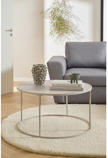 Tavolino da salotto rotondo grigio in acciaio ø 80 cm Seaford – Actona