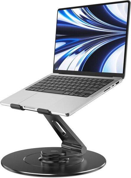 Supporto per laptop regolabile rapidamente a 360 gradi, regolabile in altezza, supporto per laptop da sedia da ufficio