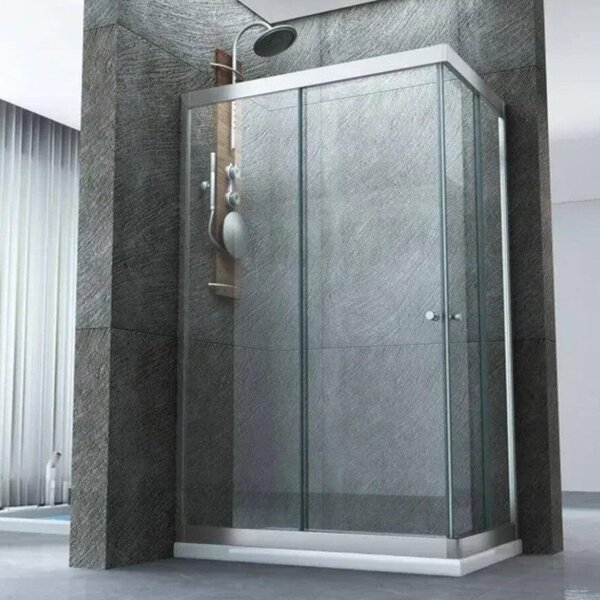 Box doccia in vetro con 2 ante scorrevoli modello GIRASOLE 68x88xH190 cm