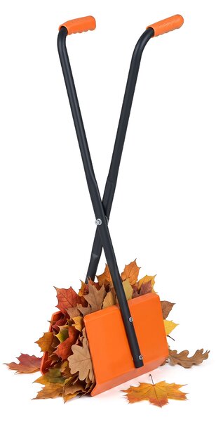 Costway Pinza raccogli fogli metallo impugnatura antiscivolo ergonomica, Rastrello fogli ganasce ampie plastica giardino prato