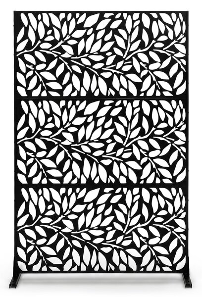 Costway Pannello decorativo esterno moderno in metallo traforato resistente, Schermo privacy frangivista per giardino e balcone