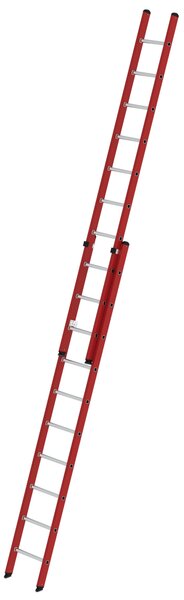 Scala a pioli a 2 sezioni in PRFV/alluminio senza traversa 2x10 pioli