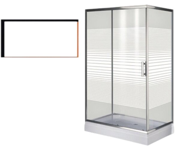 Box doccia in vetro 1 anta scorrevole modello MARGHERITA 120x80xH190 cm
