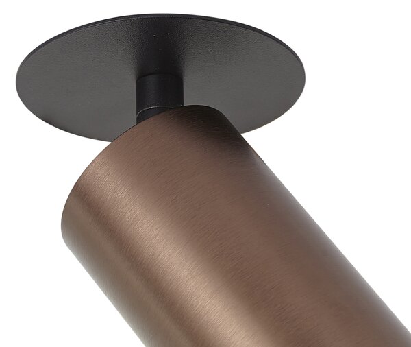 Faretto da incasso moderno bronzo scuro GU10 50mm IP44 - Chels