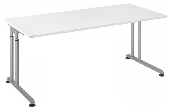 HAMMERBACHER ZS19 höhenverstellbarer Schreibtisch weiß rechteckig