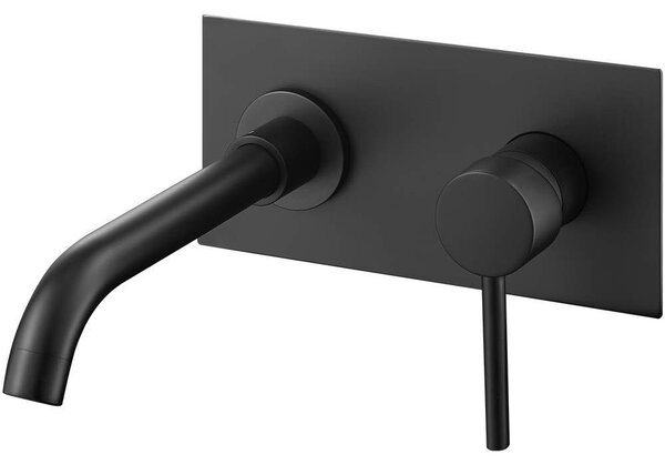Miscelatore monocomando per lavabo, nero opaco, per bagno