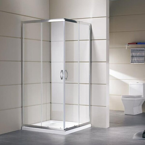 Box doccia in vetro con 2 ante scorrevoli modello DALIA 80x80xH190 cm