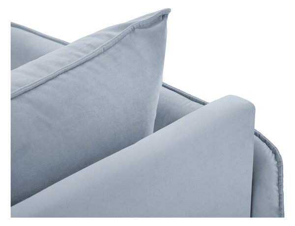 Poltrona in velluto azzurro (angolo sinistro) Vienna - Cosmopolitan Design