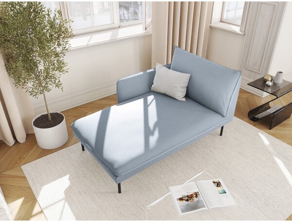 Poltrona in velluto azzurro (angolo sinistro) Vienna - Cosmopolitan Design