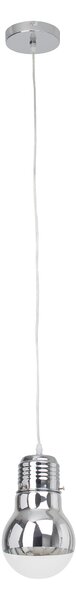 Lampada a sospensione Brilliant Bulby E27 PE, 1 luce cromo/trasparente 17370/15