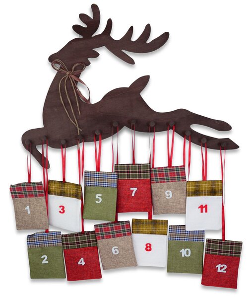 Calendario dell'Avvento Riffelmacher con 24 sacchetti da riempire 19608 | 70 x 75 cm