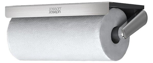 Portarotolo da cucina da parete da parete argentato in plastica RollGrip – Joseph Joseph