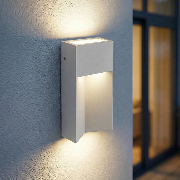 Applique da esterni Kaholo Lucande, Alluminio / Grigio / Zincato, Alluminio, Moderno, Applique da esterni