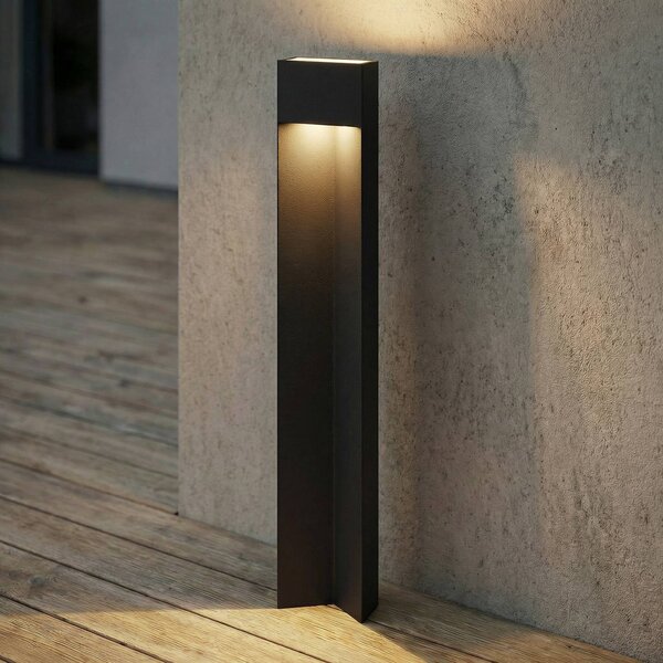 Lampioncino da giardino Kaholo Lucande, Nero, Alluminio, Moderno, Lampada LED da esterni
