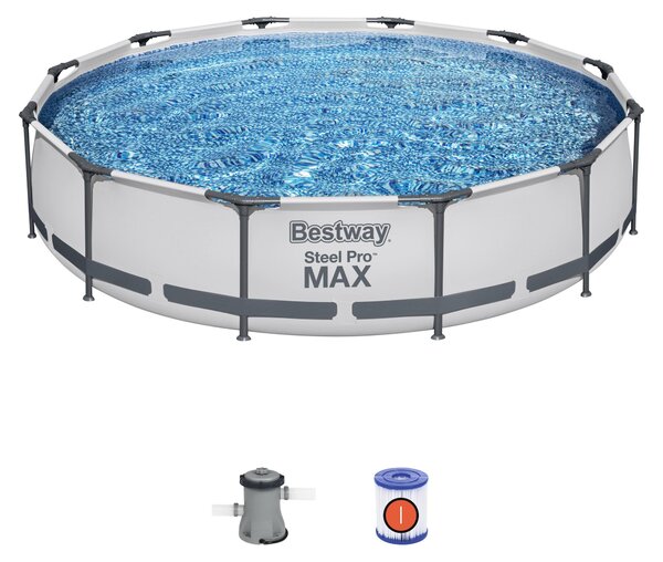 Piscina con struttura rotonda Steel Pro MAX 366x76 cm Bestway 56416