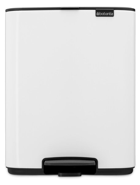 Cestino per la spazzatura bianco in acciaio con pedale 12 l Bo – Brabantia