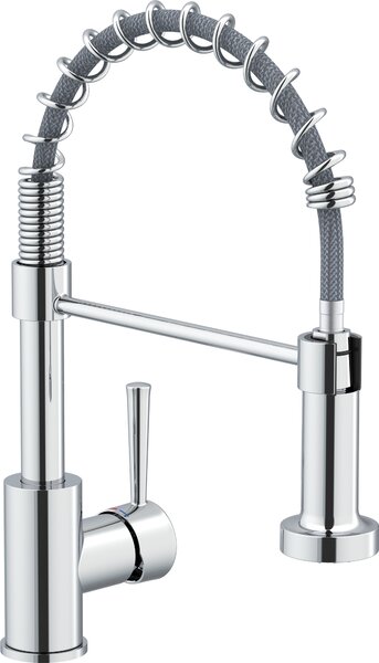 Miscelatore per lavello a leva Miscelatore per lavello con braccio flessibile Miscelatore per lavello con doccia Lenz NOVA cromo 46070902