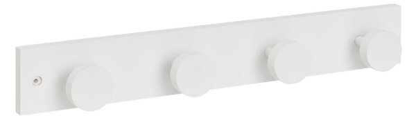 Attaccapanni da parete bianco in pino massiccio 40 cm Anillos – Casa Selección