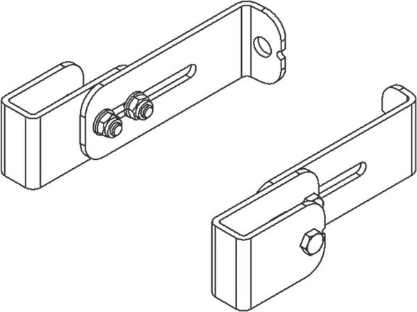 Supporto a parete Hailo per pozzo circolare e parete diritta per tipo di scala 9633/9634, distanza dalla parete 330-410 mm