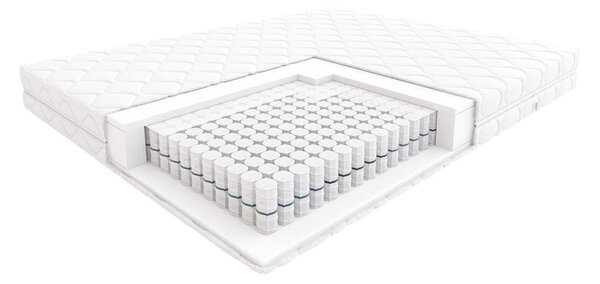 Materasso a molle 100x200 Step Hilding con rivestimento in argento