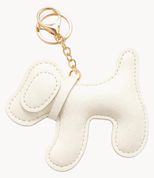 Portachiavi in pelle vegana fatto a mano Cartoon Dog