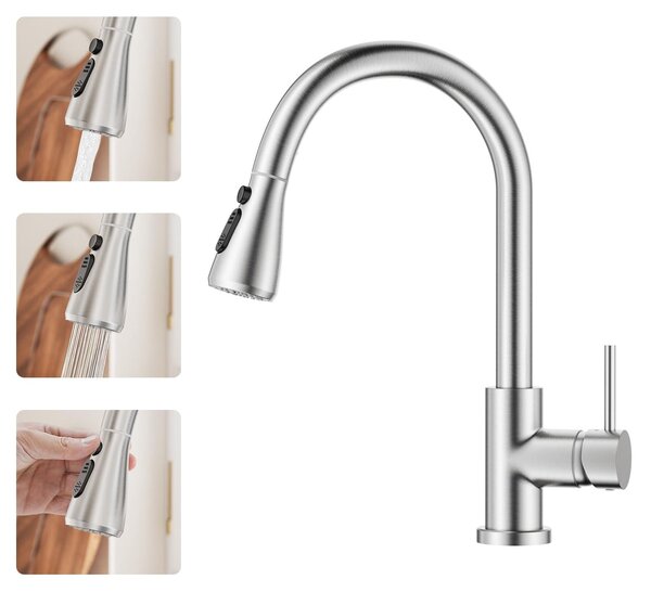 Rubinetti da cucina ad alta efficienza con soffione estraibile