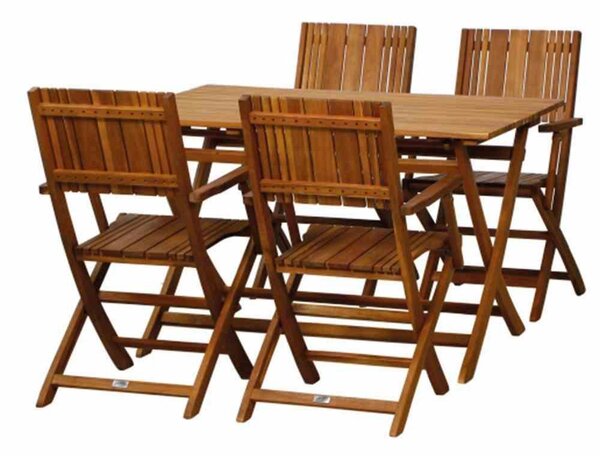 SIENA GARDEN SET DI MOBILI DA GIARDINO FALUN 5 PEZZI COMFORT in legno di acacia