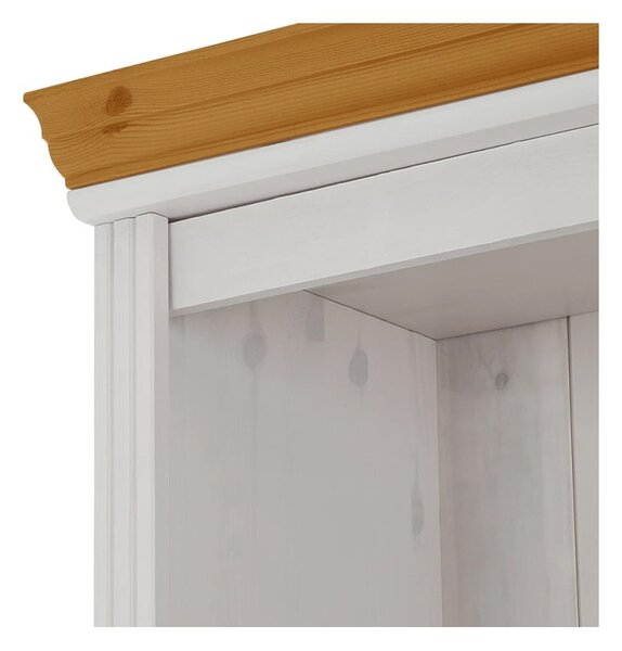 Libreria bianca in pino massiccio 74x223x37 cm Anita – Støraa