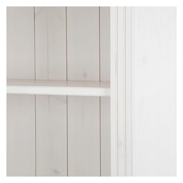 Libreria bianca in pino massiccio 74x223x37 cm Anita – Støraa