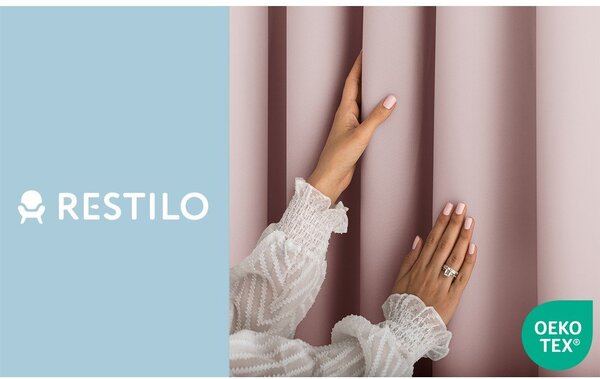 Tenda parzialmente oscurante rosa polveroso 140x250 cm Carli Tie – Restilo